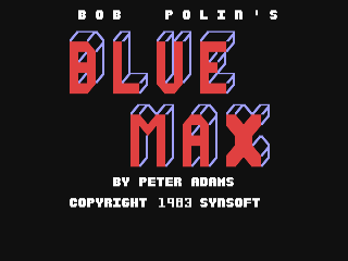 Blue Max title screen for Commodore 64